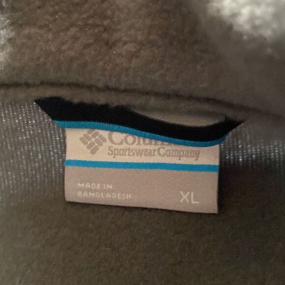 Columbia Men's Fleece Zip-Up Vest Green Black XL - Picture 13 of 15